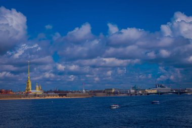 St Petersburg, Rusya, 01 Mayıs 2018: Peter ve Paul Fortress Peter tarafından büyük 1703 kurulan ve 1706-1740 yılında St. Petersburg Domenico Trezzinis tasarımlar için inşa