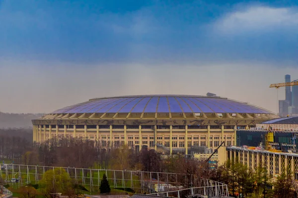 MOSCA, RUSSA-APRILE, 24, 2018: Vista aerea dello stadio Luzhniki, è stato selezionato per la Coppa del Mondo FIFA 2018 — Foto Stock