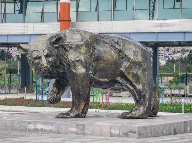 Quito, Pichincha Ekvador - 25 Ekim 2019: 200. yıl etkinlik merkezi, Quito 'nun ortasında bir havaalanı, bir kongre merkezi.