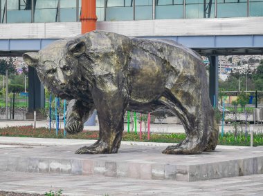 Quito, Pichincha Ekvador - 25 Ekim 2019: 200. yıl etkinlik merkezi, Quito 'nun ortasında bir havaalanı, bir kongre merkezi.