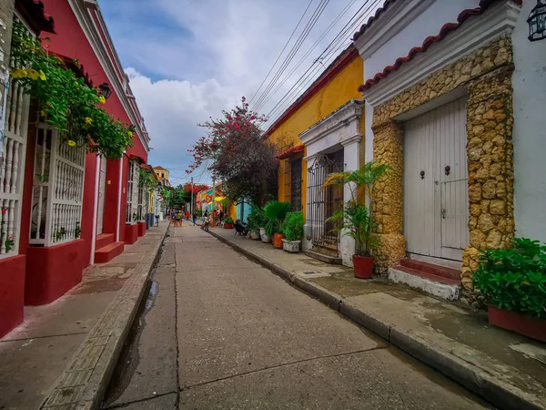 Cartagena, Kolombiya 'nın Getsemani mahallesinin sokakları — Stok fotoğraf