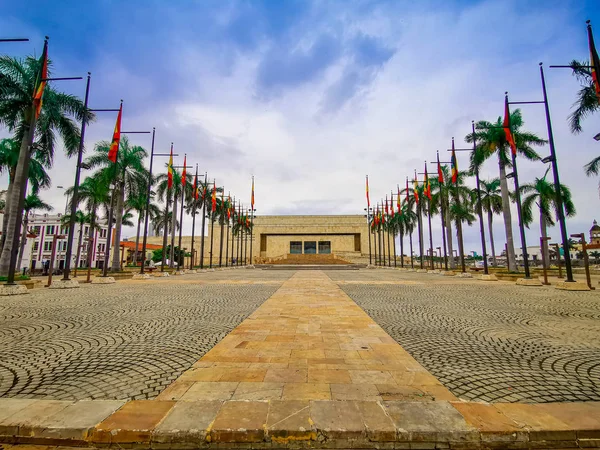 Uitzicht op het Julio Cesar Turbay Ayala Cartagena de Indias Convention Center en de buurt, Cartagena Colombia — Stockfoto