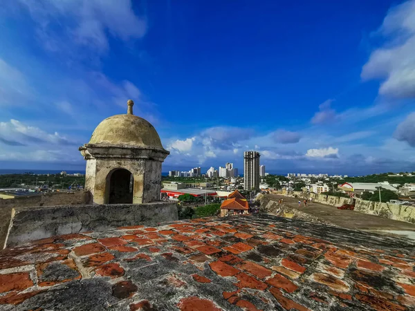 Castelo de Castillo de San Felipe de Barajas em Cartagena de Indias, Colômbia . — Fotografia de Stock