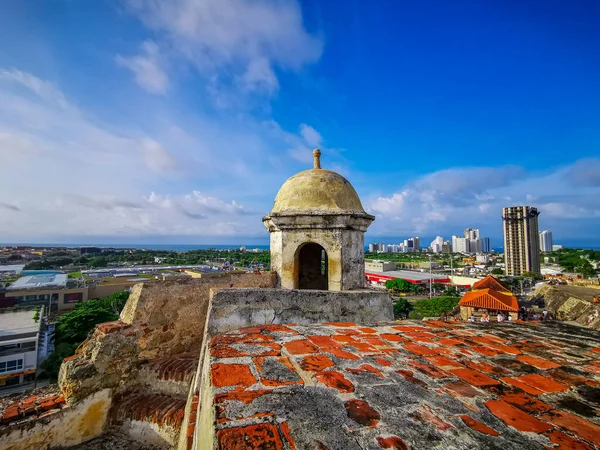 Kasteel van Castillo de San Felipe de Barajas in Cartagena de Indias, Colombia. — Stockfoto