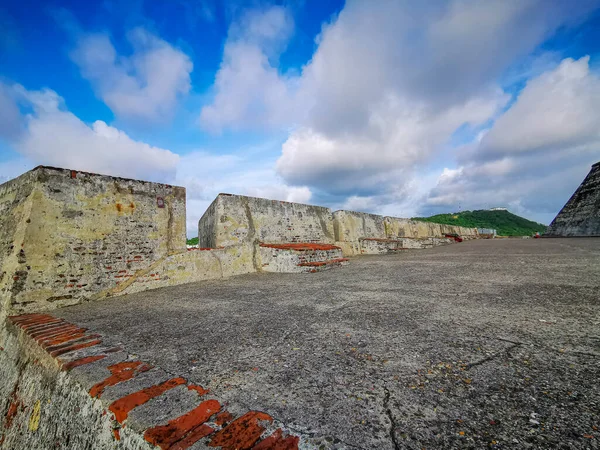 Castillo de San Felipe de Barajas zamek w Cartagena de Indias, Kolumbia. — Zdjęcie stockowe