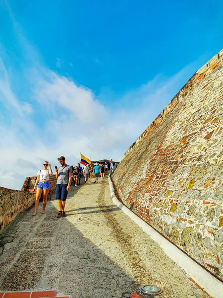 CARTAGENA, COLÔMBIA - NOVEMBRO 05, 2019: Castelo de Castillo de San Felipe de Barajas em Cartagena das Índias, Colômbia . — Fotografia de Stock