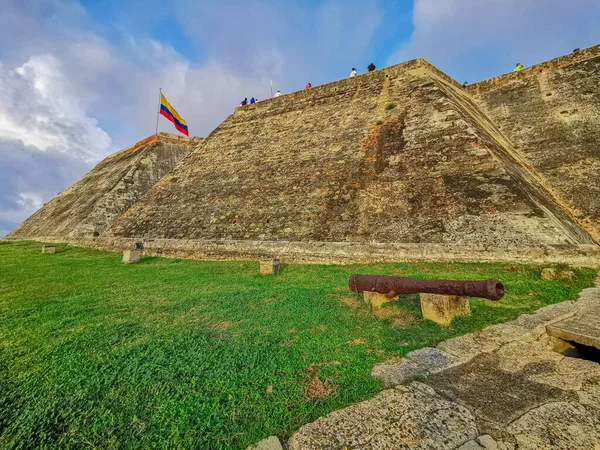 Castillo de san felipe de barajas schloss in cartagena de indias, kolumbien. — Stockfoto