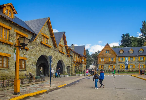 BARILOCHE, ARGENTINA - 24 marca 2018: Centrum Obywatelskie, Centro Civico i główny plac w centrum Bariloche City San Carlos de Bariloche, Argentyna — Zdjęcie stockowe