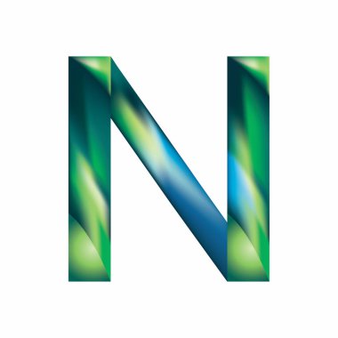 N harfi mavi-yeşil rengindedir. EPS.8