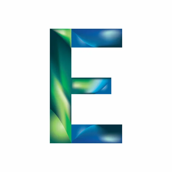 Letter Blue Green Color Eps — Stock Vector