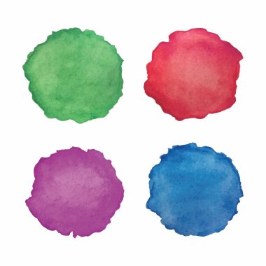 Soyut suluboya daireler. Vektör çizim. EPS 8.