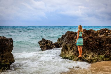 Bayan buzlu deniz kenarı, Boracay Adası, Filipinler