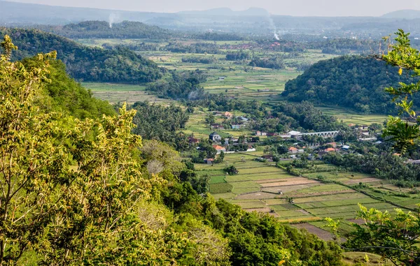 Vista de um vale, Candidasa, Ilha de Bali, Indonésia — Fotografia de Stock