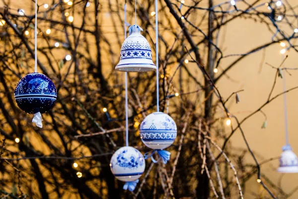 Decoração de Natal de cerâmica, Praga, República Checa — Fotografia de Stock