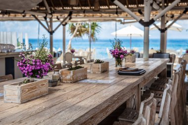 Beach cafe, Nusa Lembongan, Indonesia clipart
