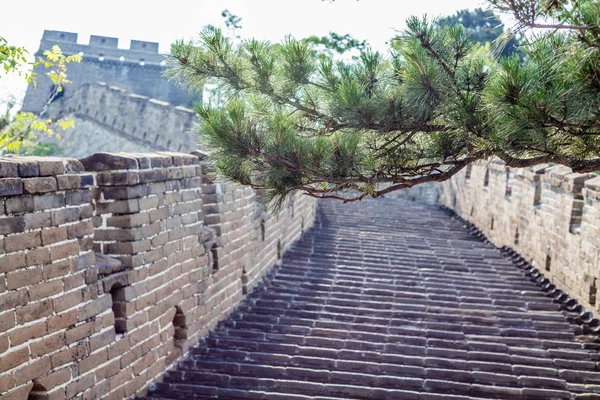 Steps of The Great Wall of China at Mutianyu, near Beijing, China