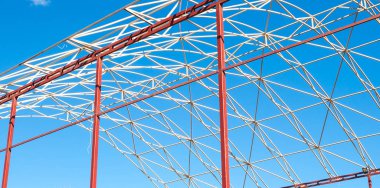 Modern mimarisi ile şeffaf duvarlar, tavan veya çatı.