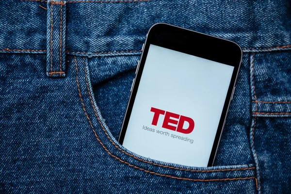 TED - ежегодная конференция мобильного приложения Technology Entertainment Design — стоковое фото