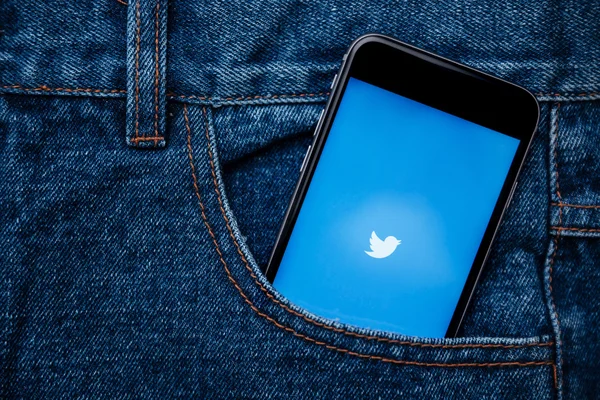 Twitter ist ein sozialer Online-Netzwerk- und Mikroblogging-Dienst — Stockfoto