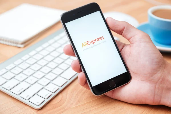 Aliexpress is one of popular e-commerce application — Stock Photo, Image