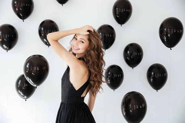 Happy gougeous young woman with long hair — Stock Photo, Image