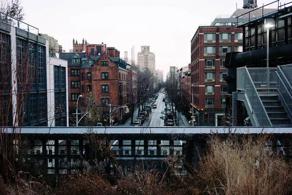 Yüksek hat Park görünümüne. Manhattan, New York City — Stok fotoğraf