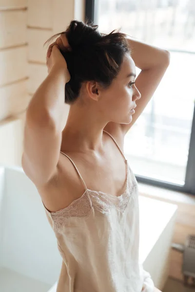 Sensual attractive young woman in bathroom — Stock Photo, Image