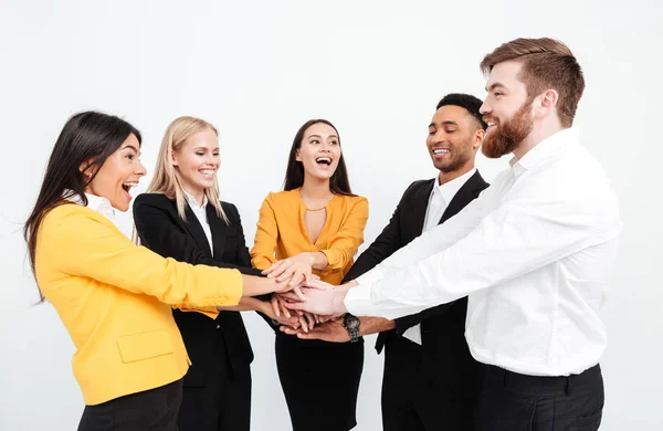 Kollegor står i office — Stockfoto