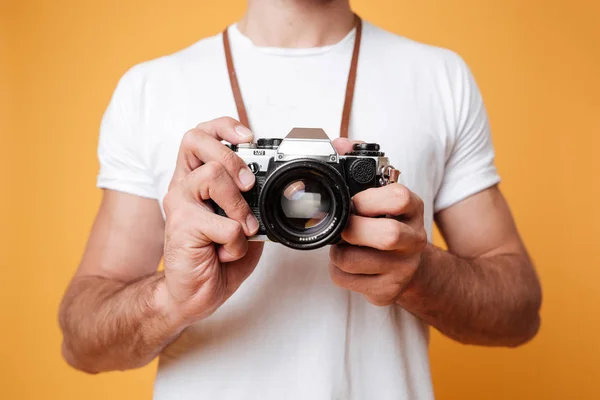 Close-up shot van retro camera — Stockfoto