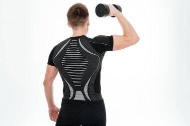 Arkadan Görünüm fotoğraf güçlü sporcu spor egzersizleri olun