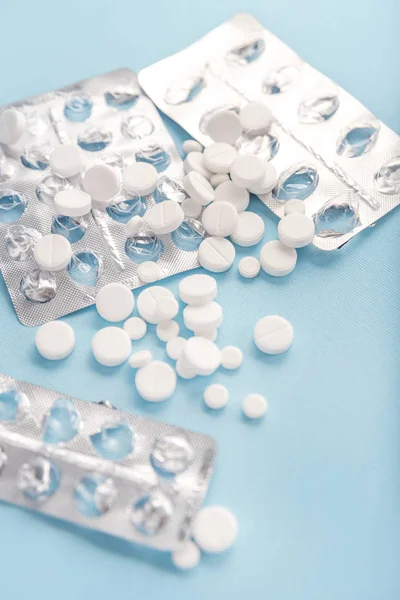 Confezioni blister di pillole usate e vuote — Foto Stock
