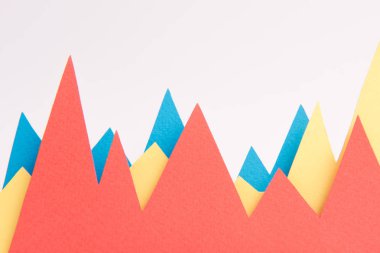 Beyaz arka plan üzerinden yalıtılmış iş grafikleri.