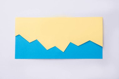 Yellow and blue business graphic.