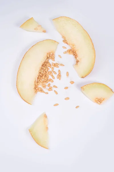 Colpo di fette di melone con pietre dentro — Foto Stock