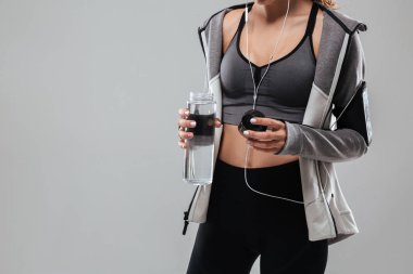 Spor kadın su ile Resim kırpılmış