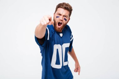 Sana işaret heyecanlı adam fan çığlık.