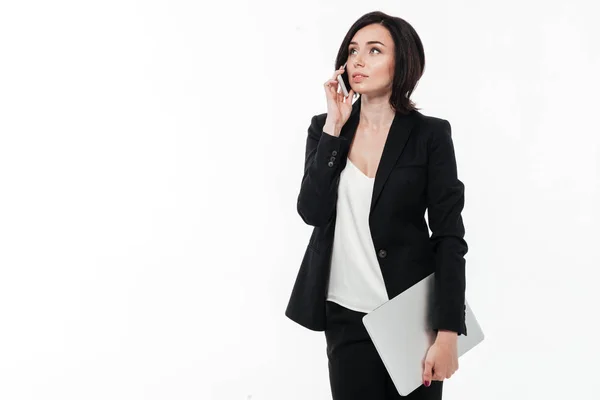 Portrait of a smart young businesswoman in a suit — Stock Photo, Image