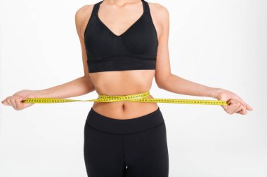 Bir ince fitness kadın portresi kapatın