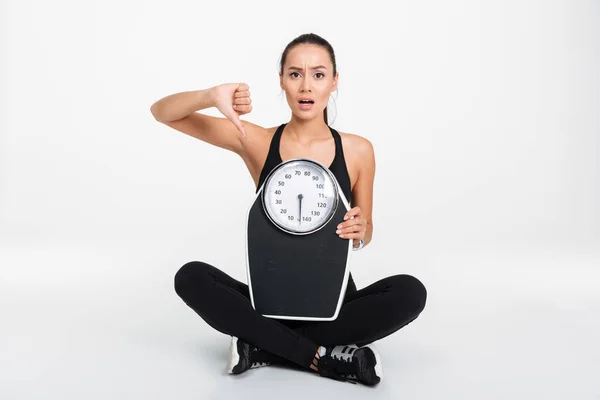 Portret kobiety rozczarowany azjatycki fitness — Zdjęcie stockowe