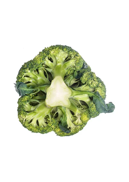 Broccoli affettati isolati su bianco — Foto Stock