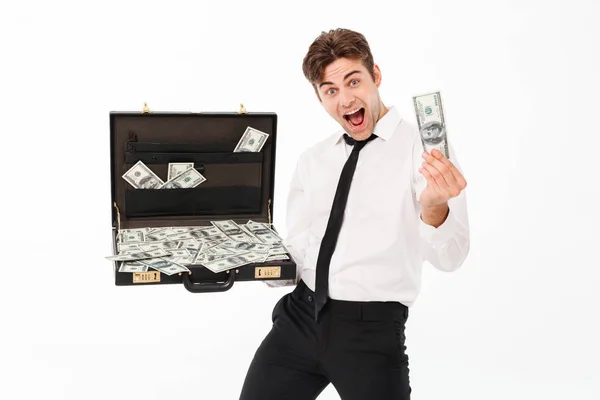 Retrato de un joven empresario feliz — Foto de Stock