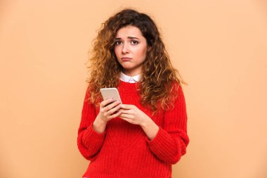 Üzgün bir hayal kırıklığına kız portresi