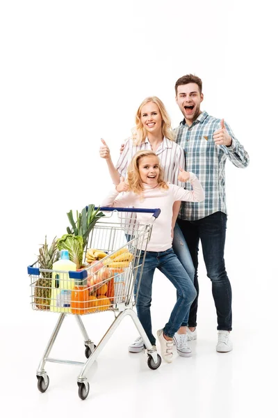 Retrato de comprimento total de uma família feliz — Fotografia de Stock