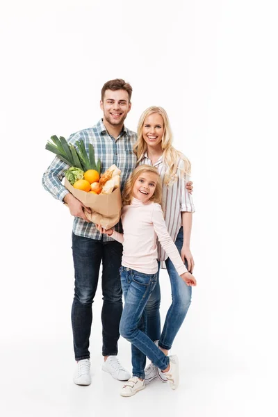 Full length portrait of a happy family — Stock Photo, Image