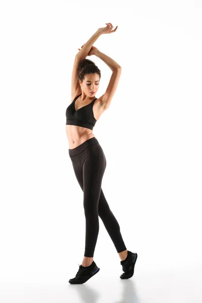 Bild der sinnlichen Fitness-Frau posiert in voller Länge — Stockfoto