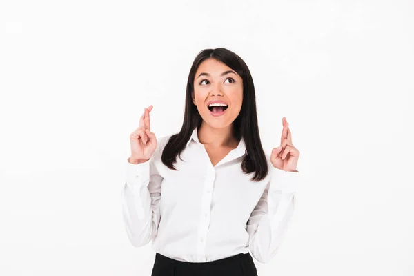 Retrato de una alegre mujer de negocios asiática —  Fotos de Stock