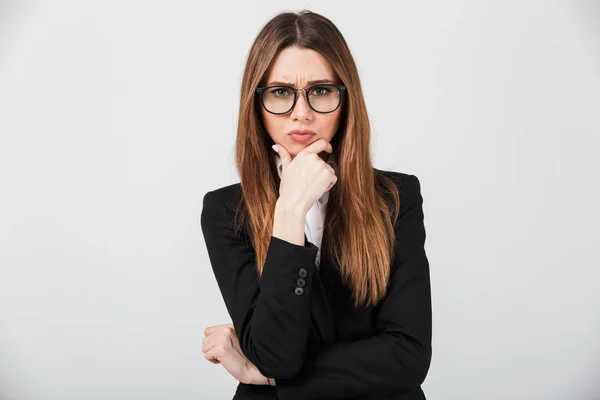 Portrait of a serious thoughtful businesswoman — Stock Photo, Image