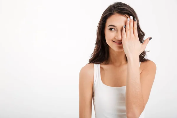 Retrato de cerca de una chica sonriente — Foto de Stock