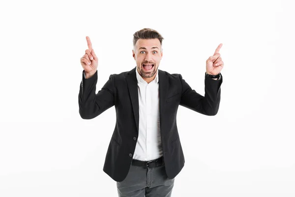 Portrait of an excited mature businessman — Stock Photo, Image