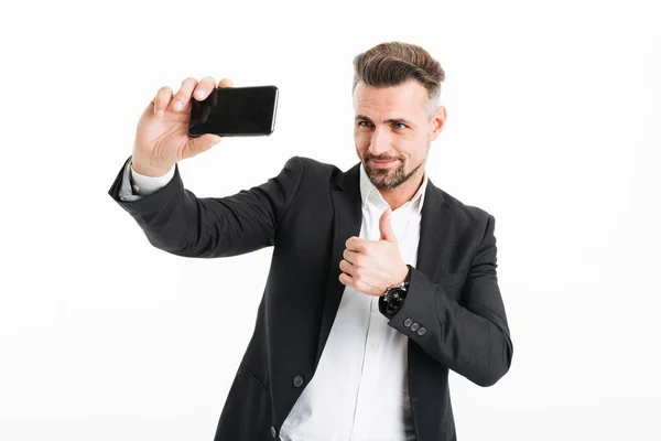 Retrato de un feliz hombre de negocios maduro — Foto de Stock